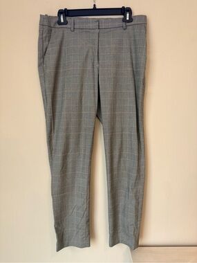 H&M women’s Plaid Dress Pants - Gray with Tan Windowpane